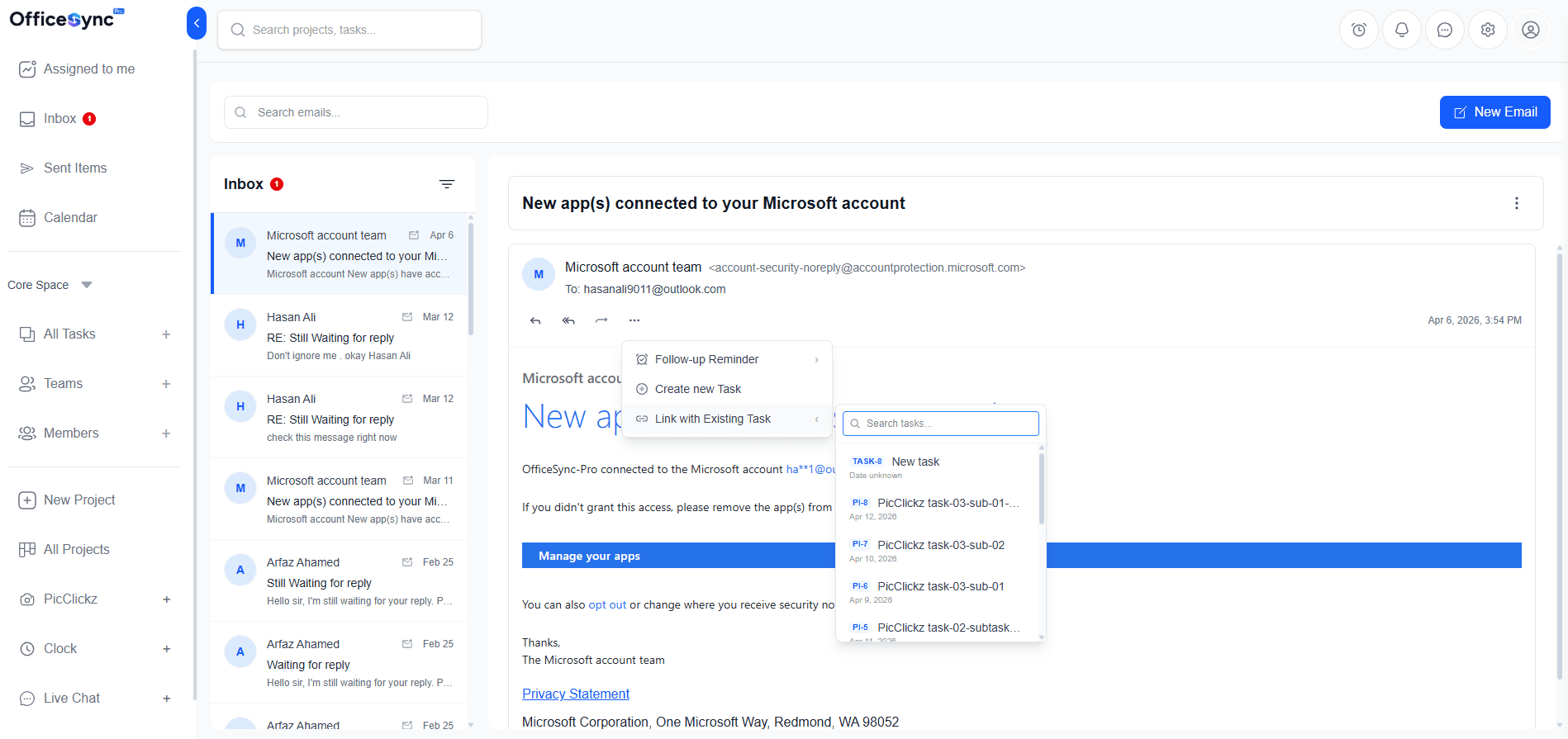 Convert any message into an actionable task instantly